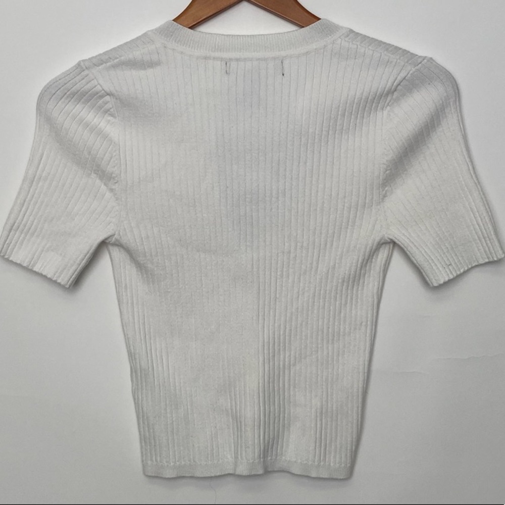 Ribbed cropped cardigan - Picture 2 of 5